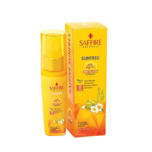 Saffire Naturals 4-In-One SunFree Matte Look SunBlock SPF 40
