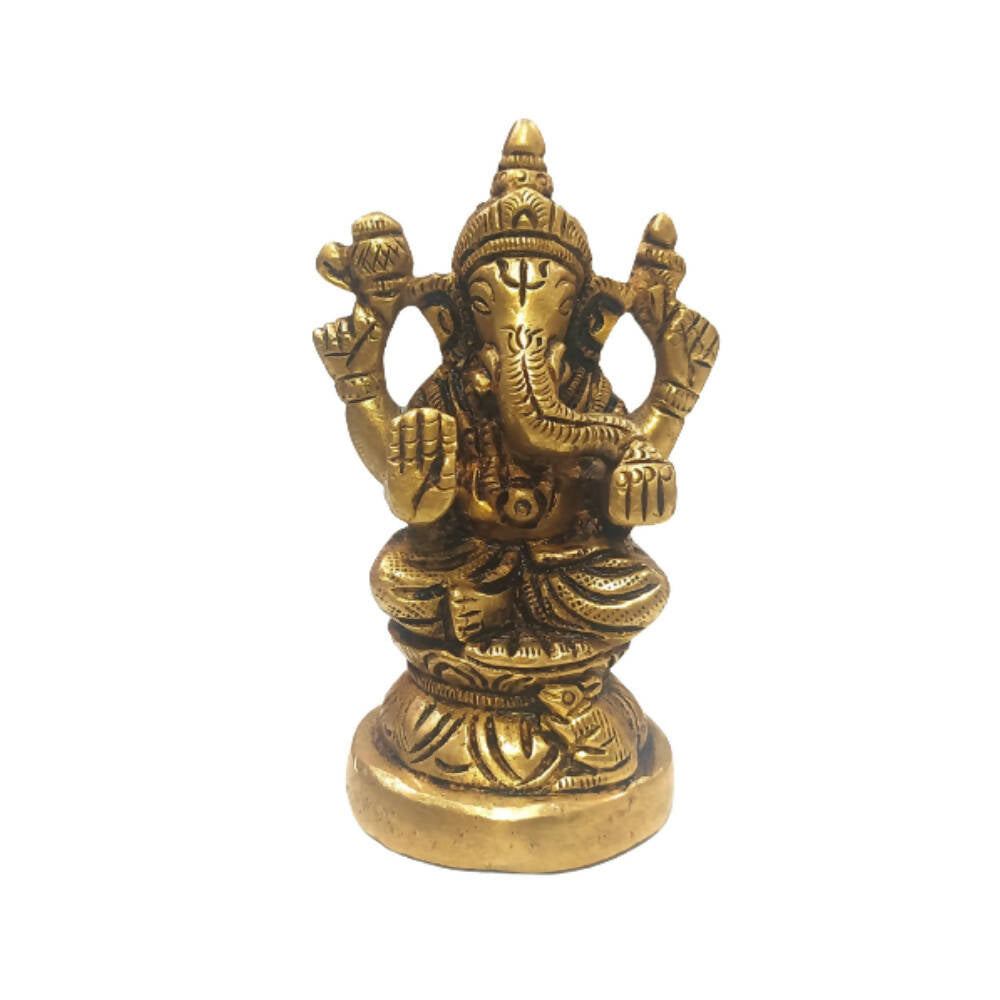 Buy Tamas Brass Handmade Vinayakmoorti Ganesha Statue (Golden)