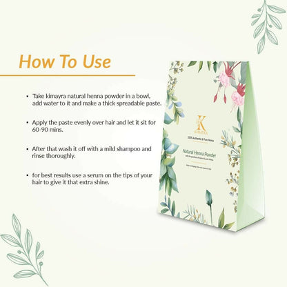 Kimayra World Organic Natural Henna Powder for Hair Care
