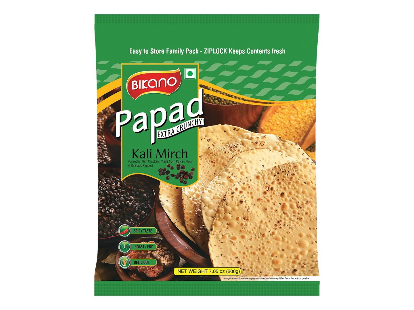 Buy Bikano Kali Mirch Papad from DrMediCart