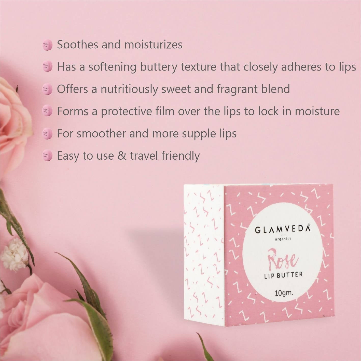 Glamveda Rose Lip Balm