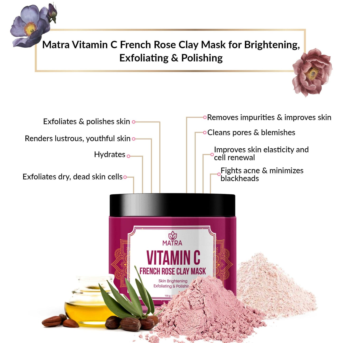 Matra Vitamin C French Rose Clay Mask