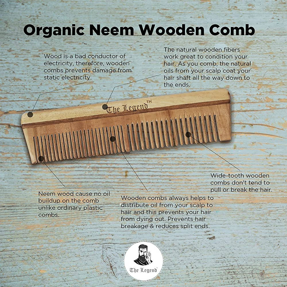 The Legend Organic Pure Neem Wood Comb