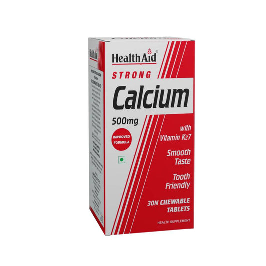 Buy HealthAid Strong Calcium 500 mg Chewable Tablets from DrMediCart, Ship from India to USA