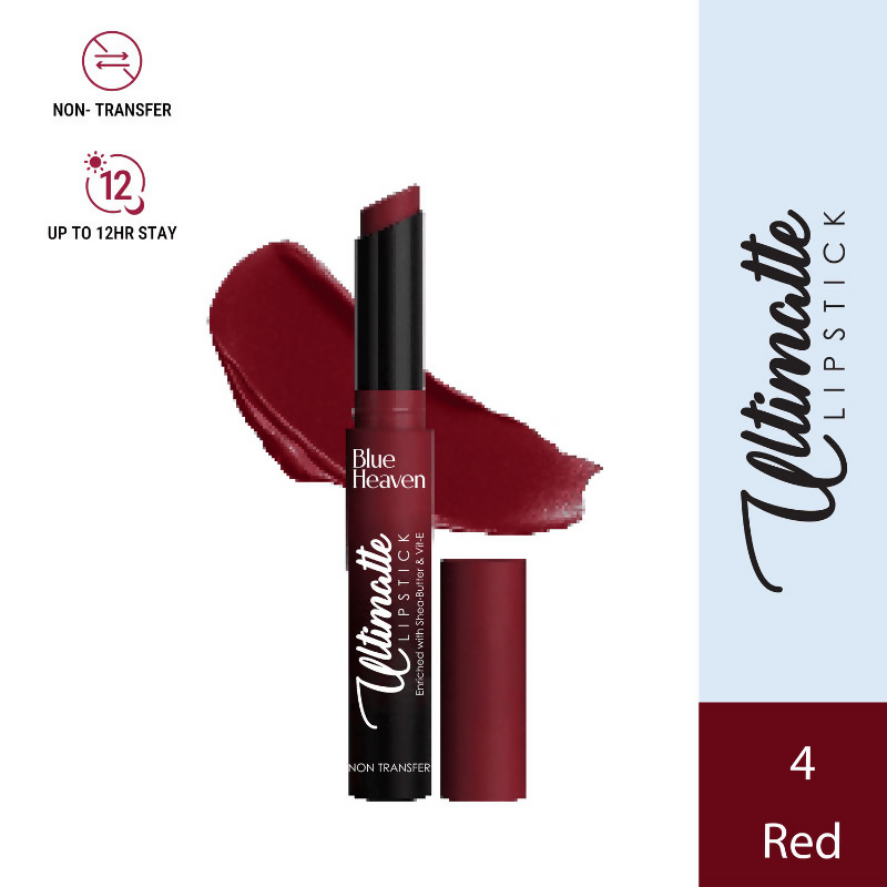 Blue Heaven Ultimatte NonTransfer Long Lasting Lipstick - 04 Red