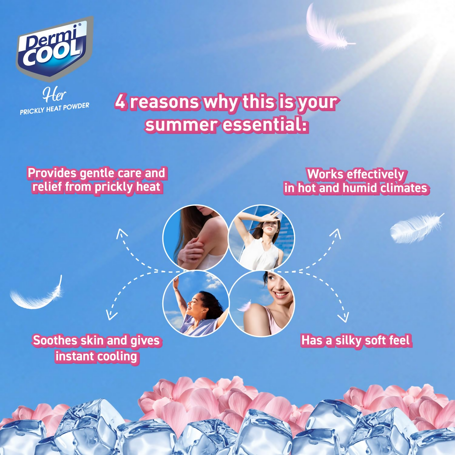 Dermi Cool Her Prickly Heat Powder With Silky Smooth Feel