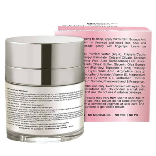 Buy Wow Skin Science Anti Aging Night Cream from DrMediCart, Ship from India to USA