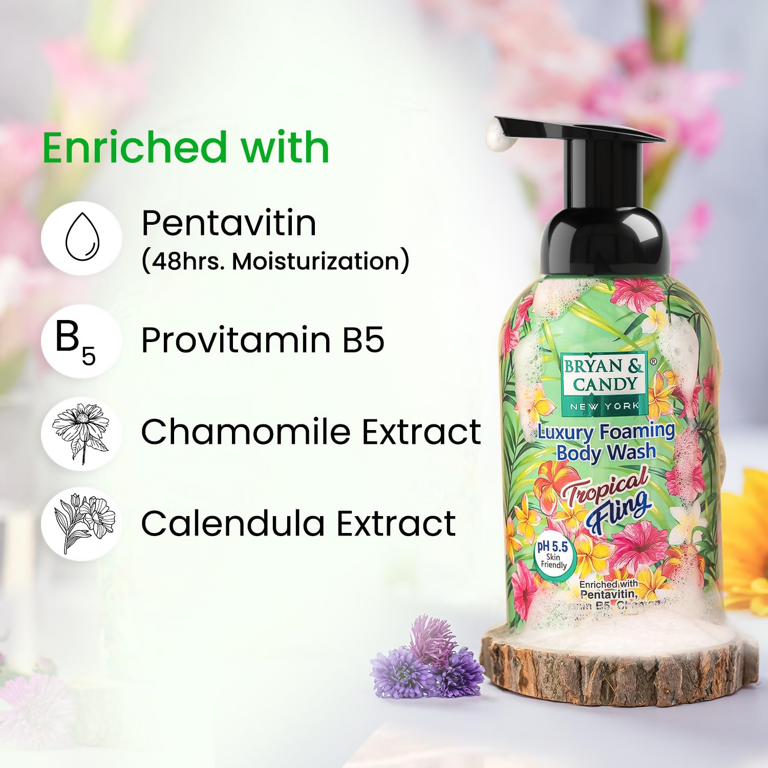 Bryan & Candy Luxury Foaming Body Wash - Tropical Fling