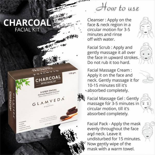 Glamveda Charcoal Purifying & Detox Facial Kit