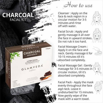 Glamveda Charcoal Purifying & Detox Facial Kit