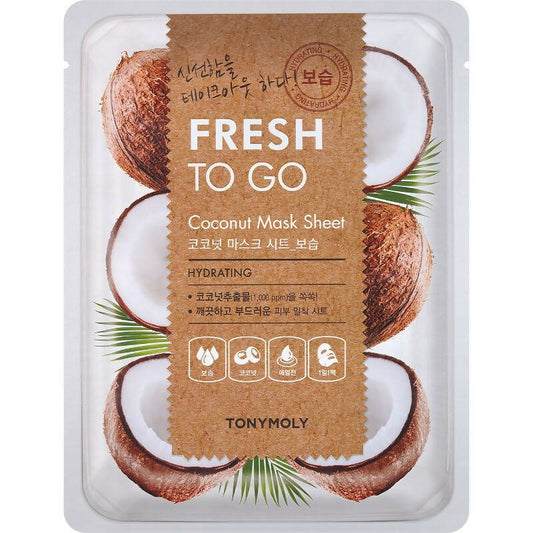 Tonymoly Fresh To Go Coconut Mask Sheet Hydrating - Korean Skincare