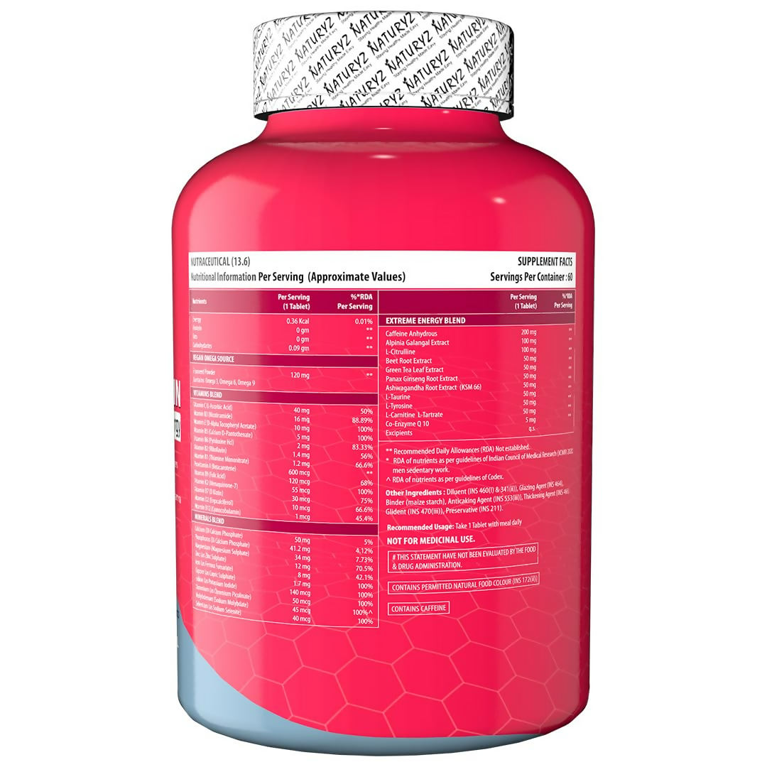 Naturyz Daily Multivitamin Tablets – Wellness Supplement for Active Lifestyles