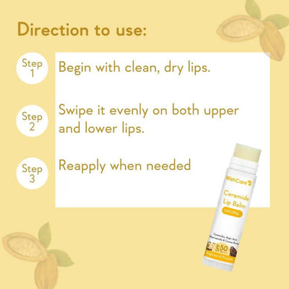 Wishcare Ceramide Lip Balm with SPF50 PA+++ - Natural - Drmedicart