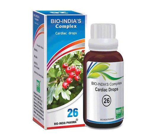 Buy Bio India Homeopathy Complex 26 Cardiac Drops from DrMediCart, Ship from India to USA