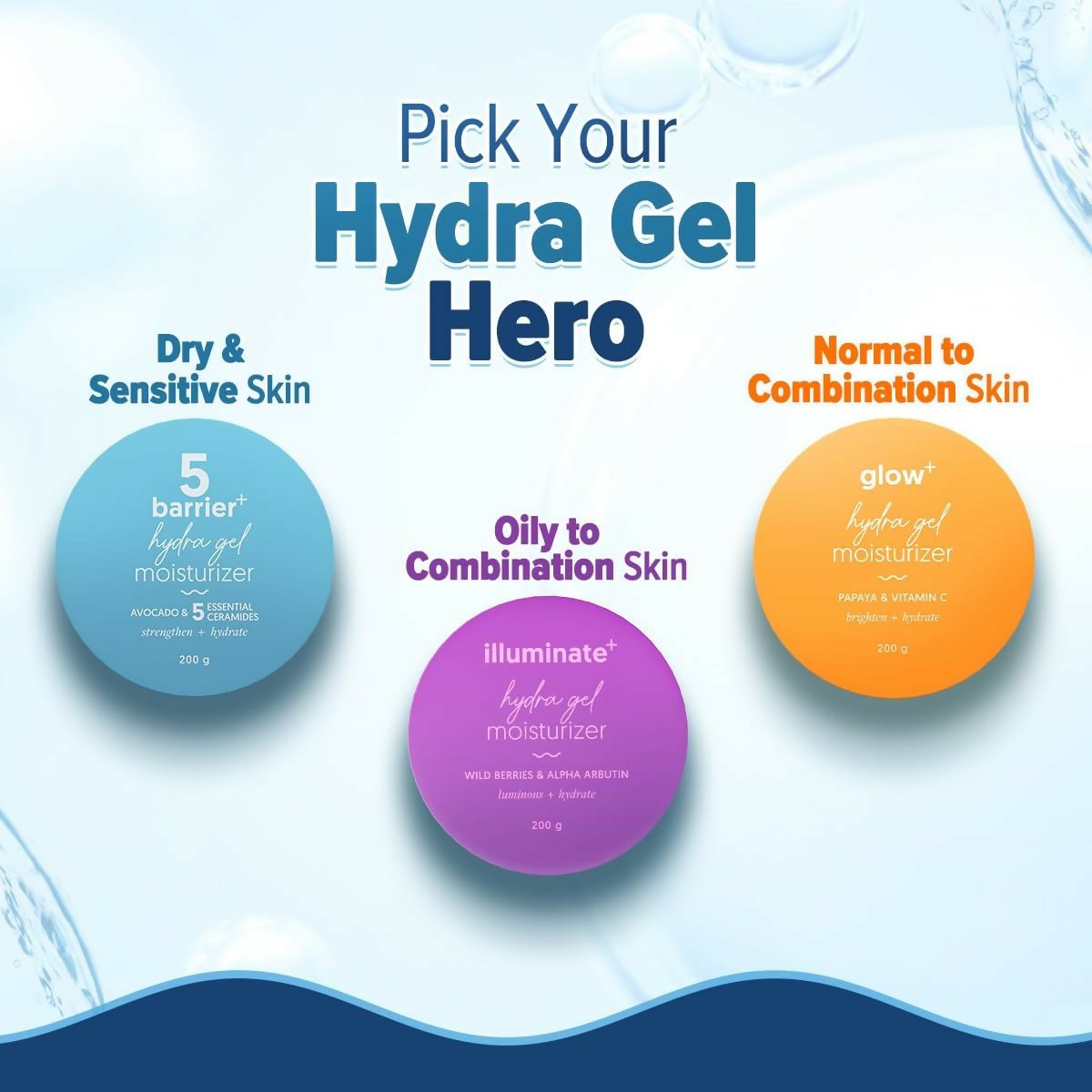 Aqualogica Glow+ Hydra Gel Moisturizer with Vitamin C & Papaya, Non Sticky & Quick Absorbing for Glowing Skin