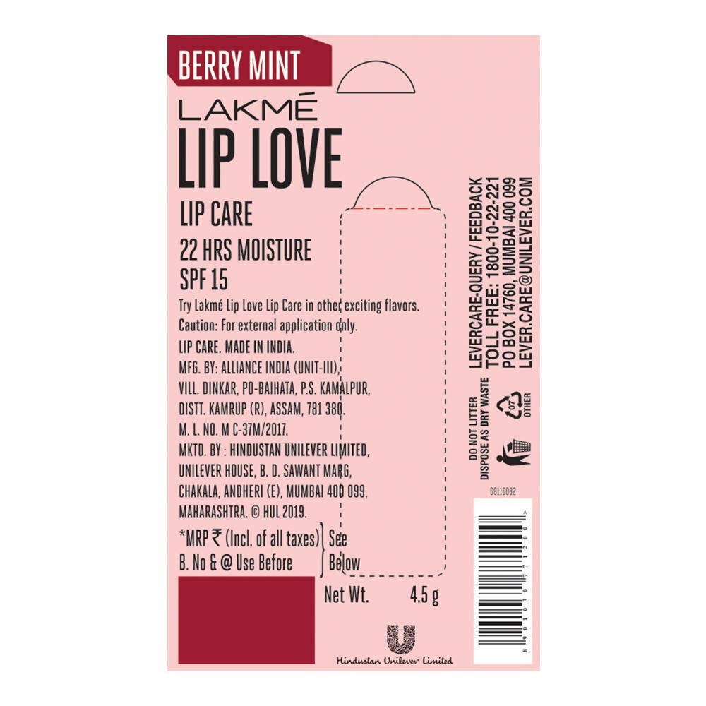 lakme lip love gelato chapstick berry mint buy in usa