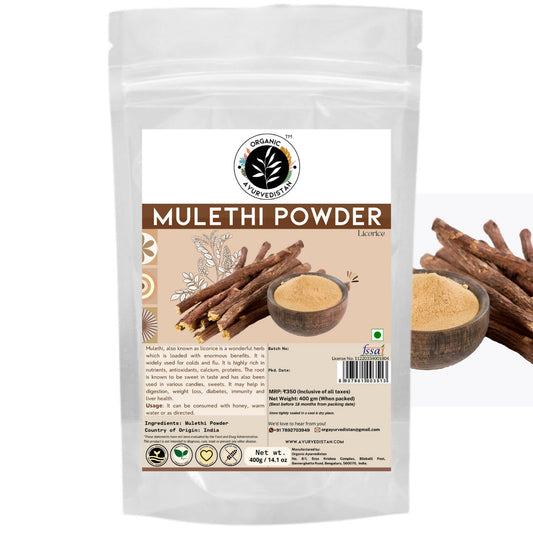 Buy Organic Ayurve USA, Australia, Canada n Mulethi Powder from DrMediCart, Ship from India to USA