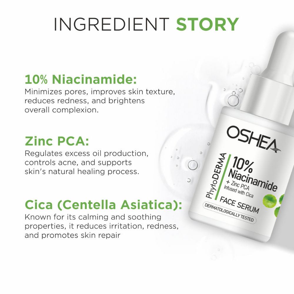 Oshea Herbals Phytoderma 10% Niacinamide plus Zinc Pca Face Serum