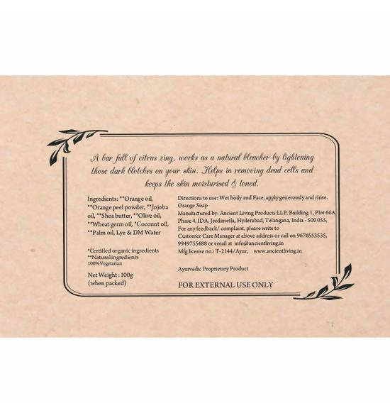 Ancient Living Orange Luxury Handmade Soap