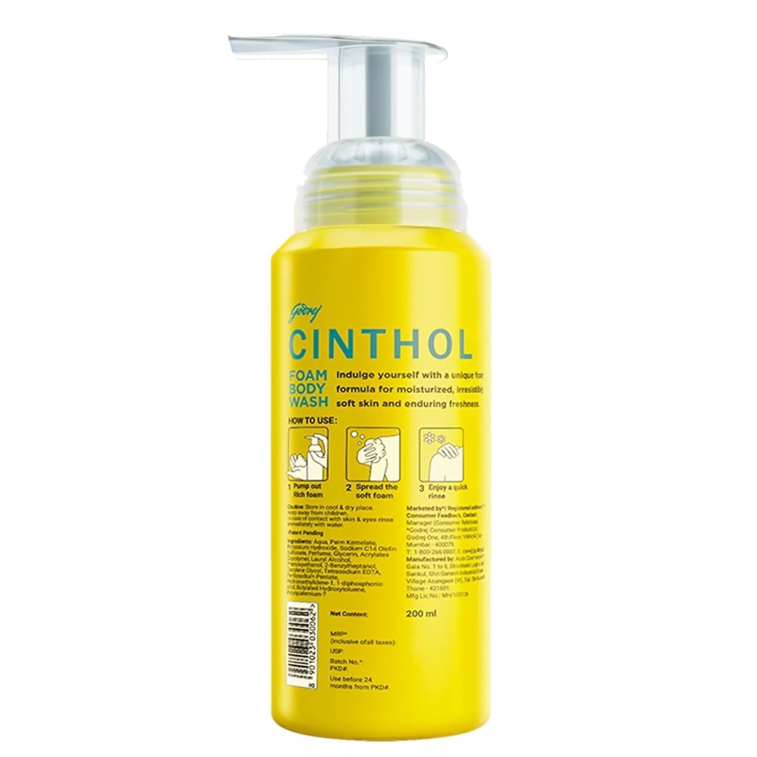 Cinthol Lime Foam Body Wash
