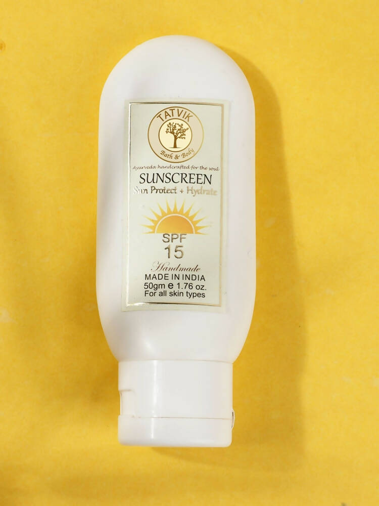 Buy Tatvik Ayurveda Sunscreen Sun Protect & Hydrate SPF 15 from DrMediCart, Ship from India to USA