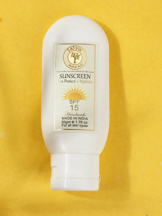 Buy Tatvik Ayurveda Sunscreen Sun Protect & Hydrate SPF 15 from DrMediCart, Ship from India to USA