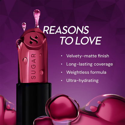 SUGAR Glide Peptide Serum Lipstick with Vitamin E - 02 Positano Peach