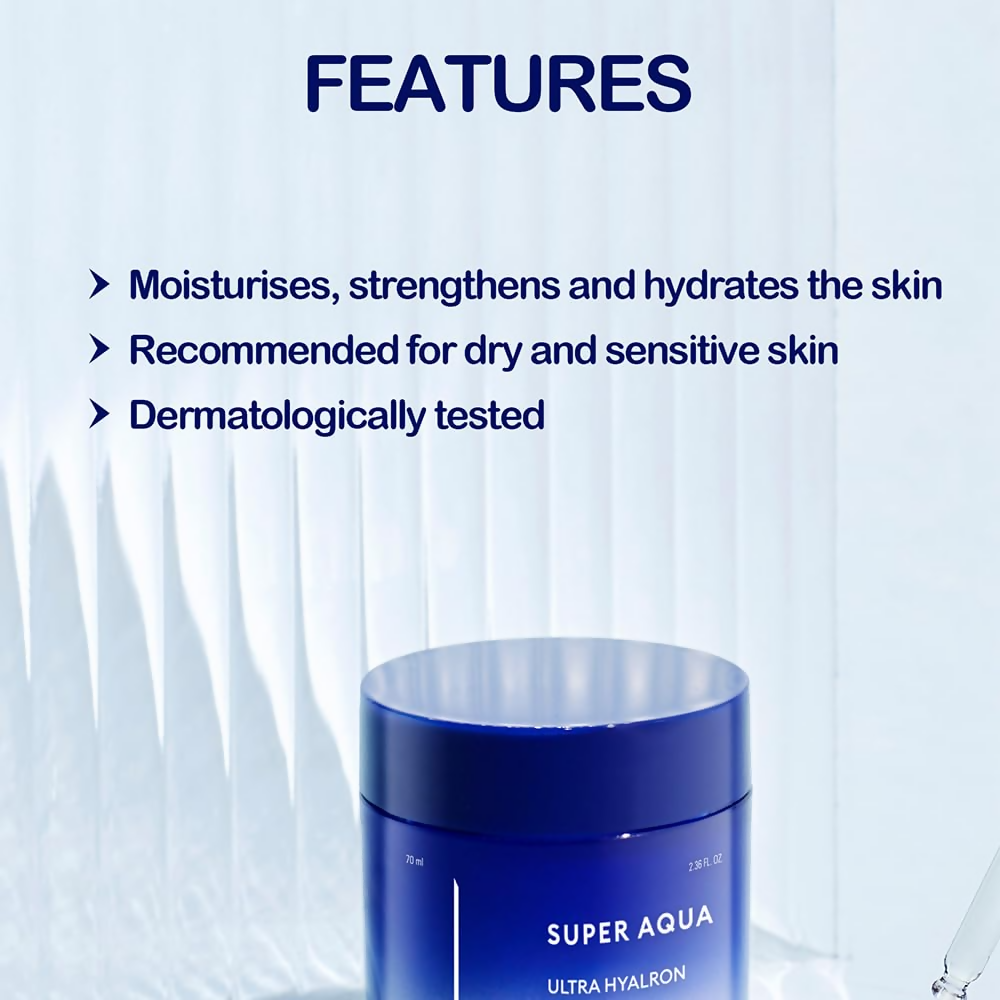 Missha Super Aqua Ultra Hyalron Cream For Intense Hydration And Skin Barrier Support