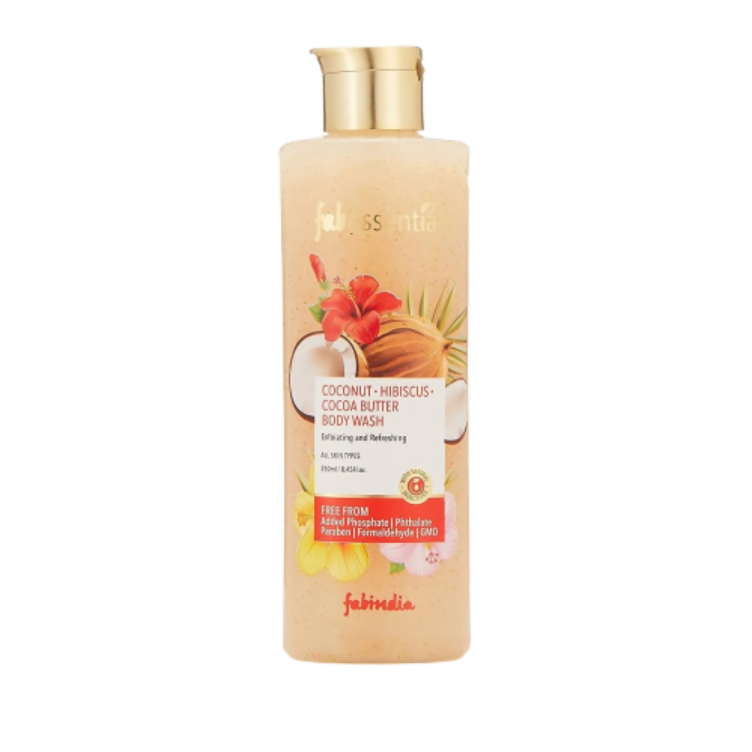 Fabessentials Coconut Hibiscus Cocoa Butter Exfoliating Body Wash