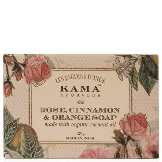 Buy Kama Ayurveda Rose, Cinnamon & Orange soap 125gm from DrMediCart, Ship from India to USA
