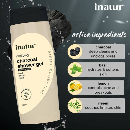 Buy Inatur Charcoal Shower Gel from DrMediCart, Ship from India to USA