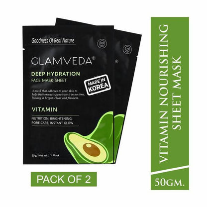 Glamveda Vitamin Sheet Mask-Pore Care & Nutrition