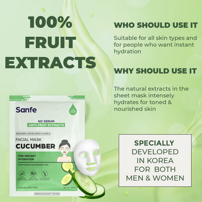 Sanfe Instant Hydration Cucumber Facial Mask