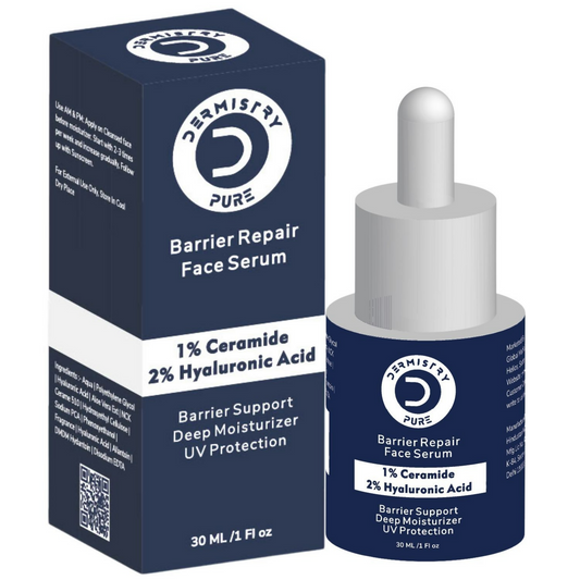Dermistry 1% Ceramide 2% Hyaluronic Acid Sensitive Dry Skin Barrier Repair Moisturiser Face Serum