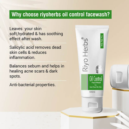 Riyo Herbs Oil Control Facewash For Acne Prone Oily Skin