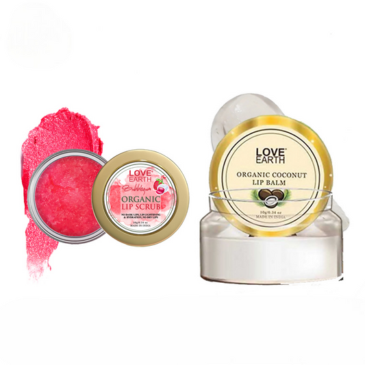 Love Earth Lip Saviour Kit for Skin Hydration & Moisturization, Chapped Lips With Bees Wax And Cocoa Butter