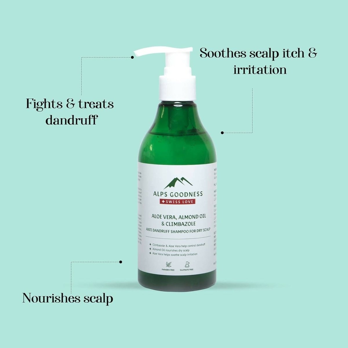 Alps Goodness Aloe Vera, Almond Oil & Climbazole Anti-Dandruff Shampoo - DrMediCart