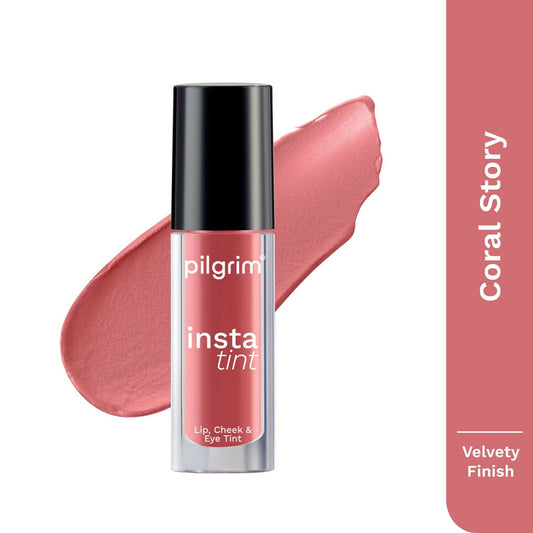 Buy Pilgrim 3 In 1 Lip, Cheek And Eye Tint With Goodness Of Spanish - Coral Story - 02 from DrMediCart, Ship from India to USA