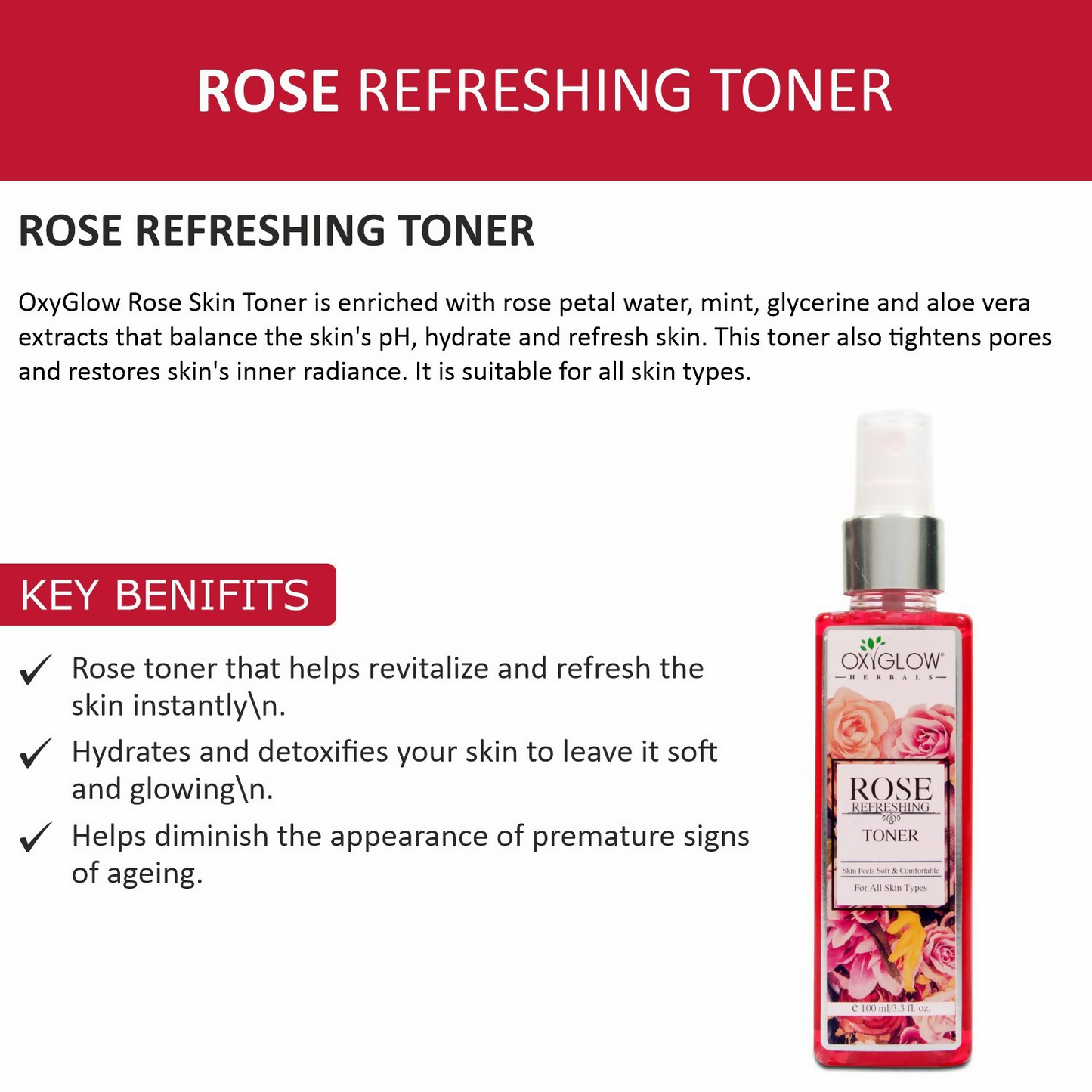 Oxyglow Herbals Rose Skin Toner