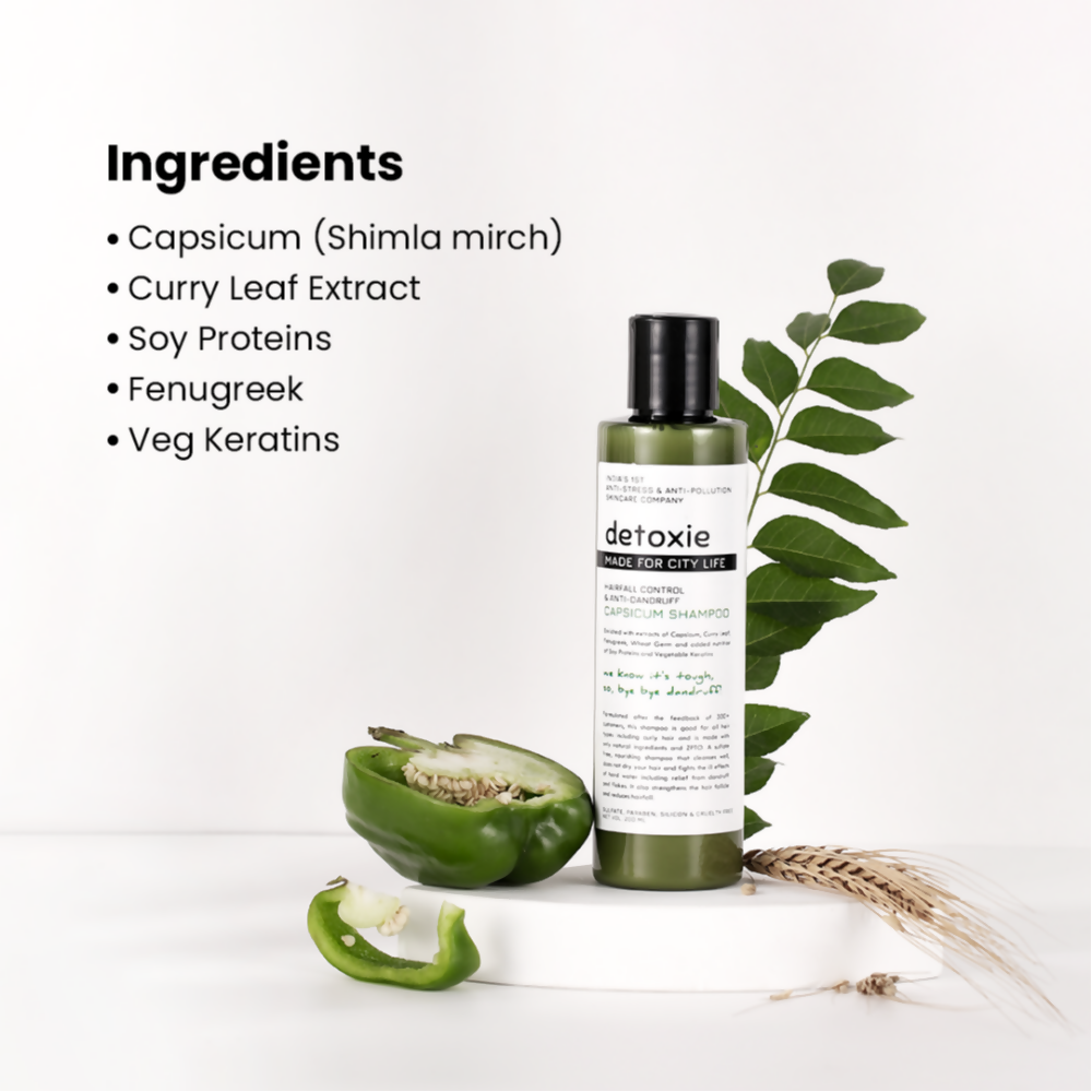 Detoxie Anti-Dandruff & Flake Relief Capsicum Shampoo