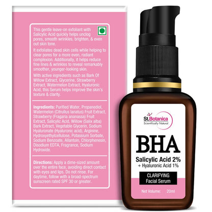 St.Botanica BHA Salicylic Acid 2% + Hyaluronic Acid 1% Clarifying Facial Serum