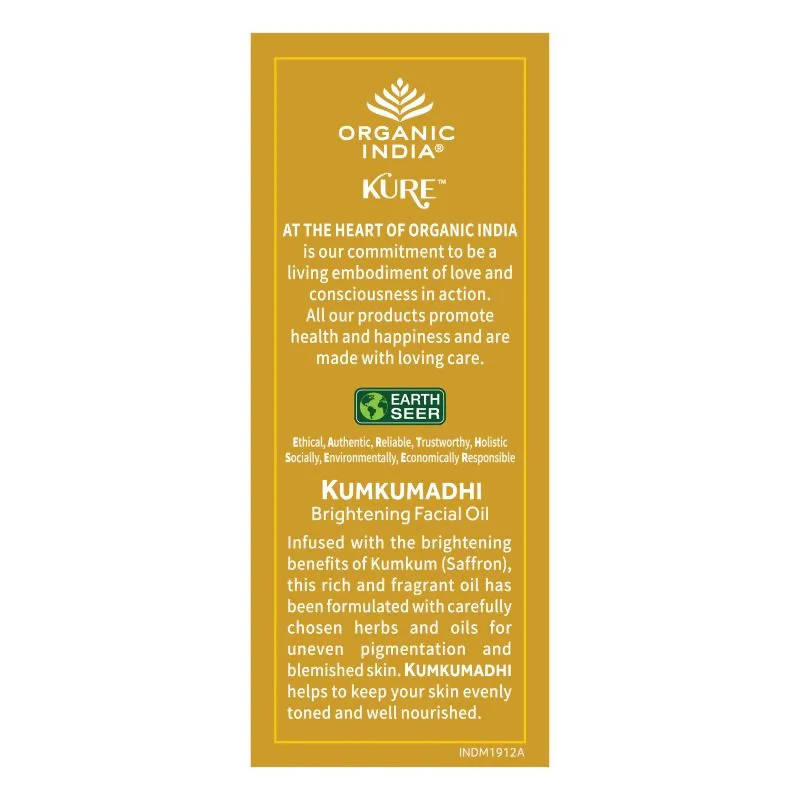 Organic India Kure Kumkumadi Brightening Facial Oil