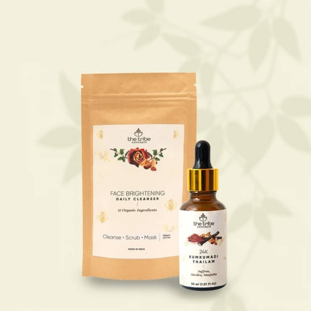 The Tribe Concepts Face Brightening Daily Cleanser & 24K Kumkumadi Thailam - Drmedicart