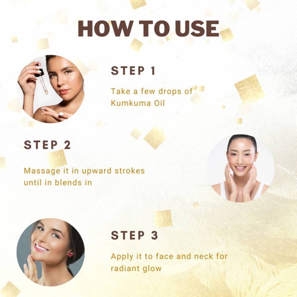Aegte Ultra Luxurious Kumkuma Face & Body Polishing Oil usage