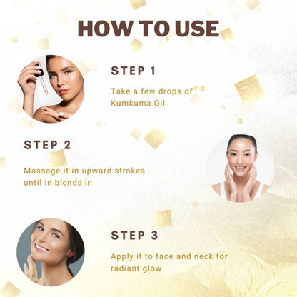 Aegte Ultra Luxurious Kumkuma Face & Body Polishing Oil usage