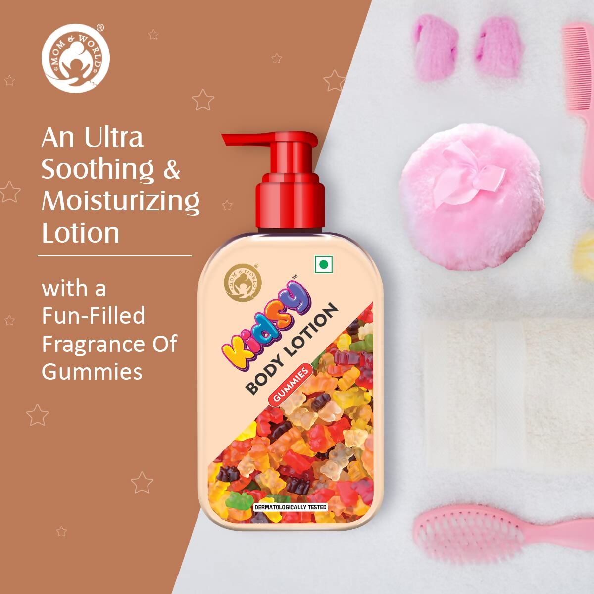 Mom & World Kidsy Gummies Moisturising Body Lotion