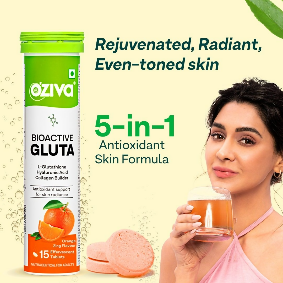 OZiva Bioactive Gluta Fizzy (L-Glutathione) Tablets