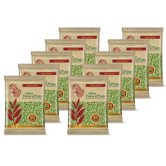 Nisha Nature Mate Henna Based Hair Natural Brown Color - DrMediCart