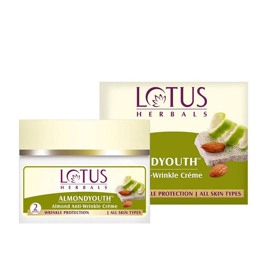 Buy Lotus Herbals Almondyouth Almond Anti-Wrinkle Cream from DrMediCart, Ship from India to USA