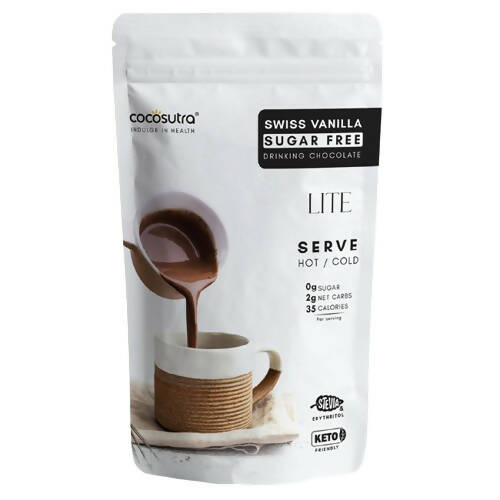 Cocosutra Lite - Sugar Free Drinking Chocolate Mix - Swiss Vanilla